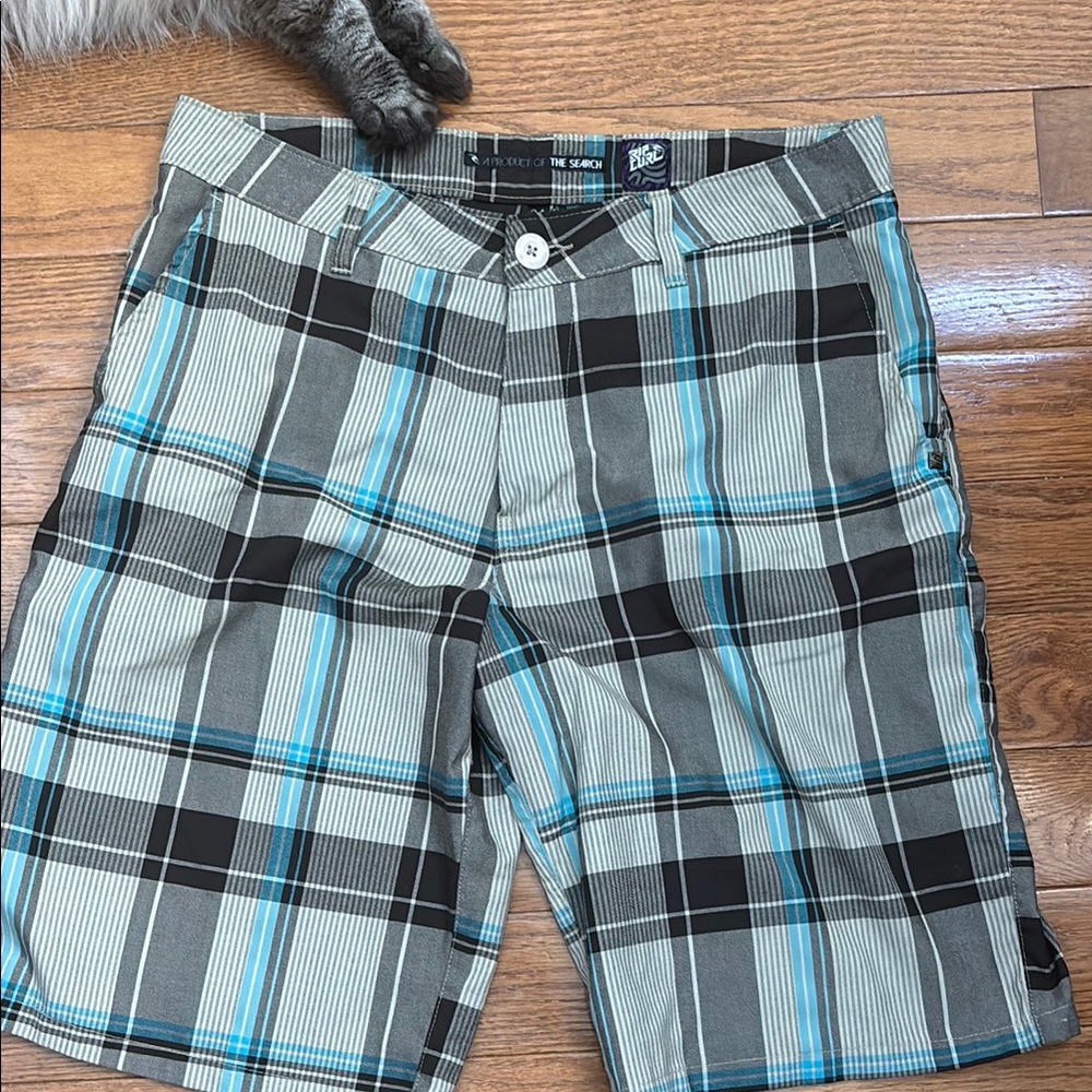Rip Curl Plaid Shorts with and Blue Accents